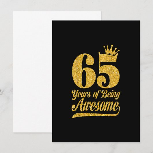 65素晴らし歳誕生日 招待状 (正面/裏面)