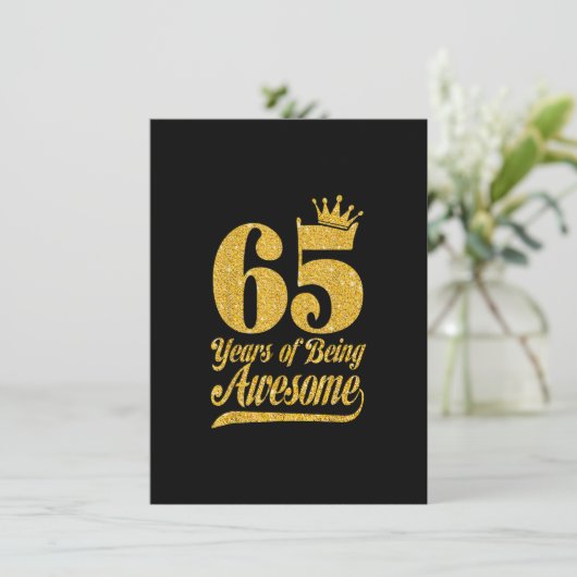 65素晴らし歳誕生日 招待状 (スタンド正面)