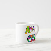 65素晴らし誕生日Tシャツとギフト エスプレッソカップ (正面右)