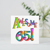 65素晴らし誕生日Tシャツとギフト カード (スタンド正面)