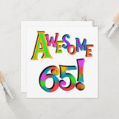 65素晴らし誕生日Tシャツとギフト カード (正面/裏面インサイチュ)