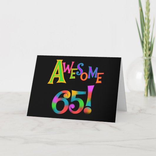 65素晴らし誕生日Tシャツとギフト カード (正面)