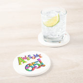 65素晴らし誕生日Tシャツとギフト コースター (側面)