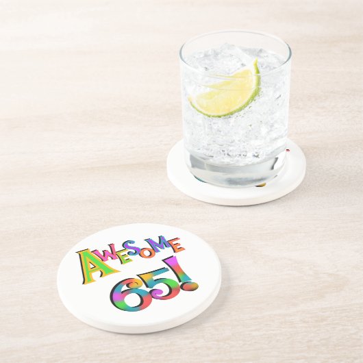 65素晴らし誕生日Tシャツとギフト コースター (側面)