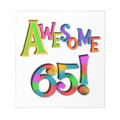65素晴らし誕生日Tシャツとギフト ノートパッド (正面)