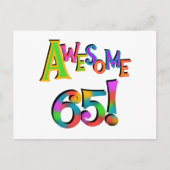 65素晴らし誕生日Tシャツとギフト ポストカード (正面)