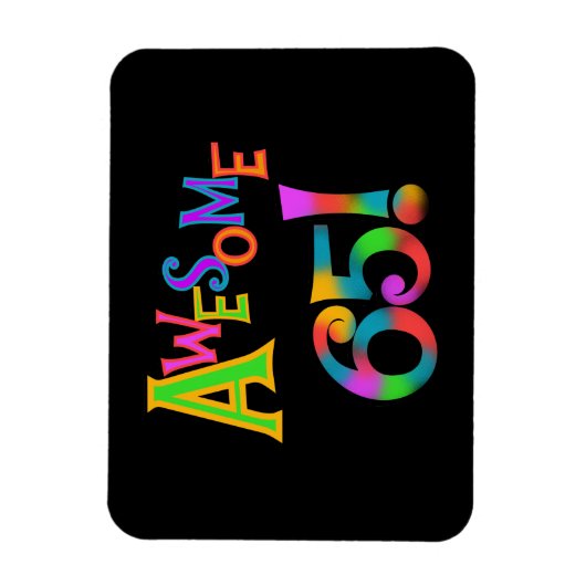 65素晴らし誕生日Tシャツとギフト マグネット (縦)