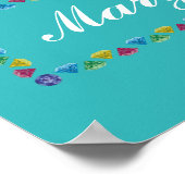 65誕生日で最も素晴らしいカラフル宝石ターコイズ ポスター (角)