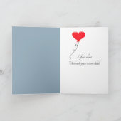 65誕生日のハート風船付き少女 カード (内部)