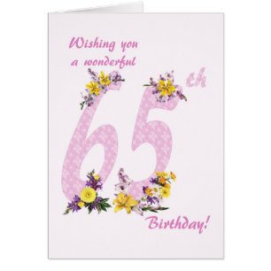 65誕生日の花飾数