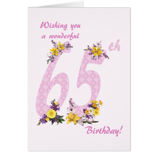 65誕生日の花飾数 (正面)