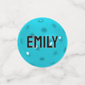 65誕生日アクアブルーピックボール コンフェッティ (スモール正面)