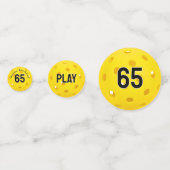 65誕生日イエローピックボール コンフェッティ (裏面)