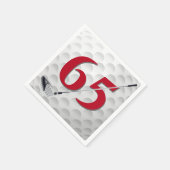 65誕生日ゴルフクラブナプキンス スタンダードカクテルナプキン (角)