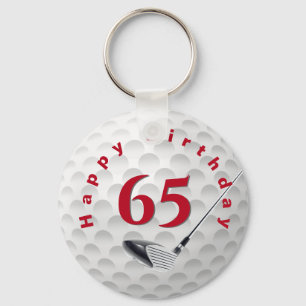 65誕生日ゴルフボール キーホルダー