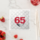 65誕生日ゴルフボール スタンダードカクテルナプキン (インサイチュ)