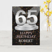 65誕生日スポットライト名刺追加 カード (黄色い花)