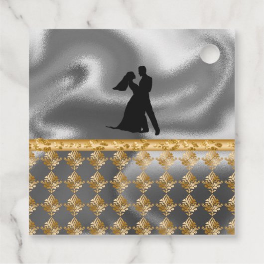 65誕生日ダマスク&ブルージェムズサンキュー フェイバータグ (裏面)