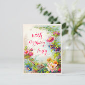 65誕生日ダリアスアンドペニーズガーデビクトリアンン 招待状 (スタンド正面)