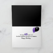 65誕生日ネオン光学錯覚 カード (内部)