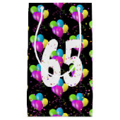 65誕生日バルーンと紙吹雪小抱き枕 スモールペーパーバッグ (正面)