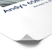 65誕生日フォトカスタムパーティーサインイン65 ポスター (角)