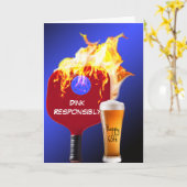 65誕生日フレーミングピックボールパドル カード (黄色い花)