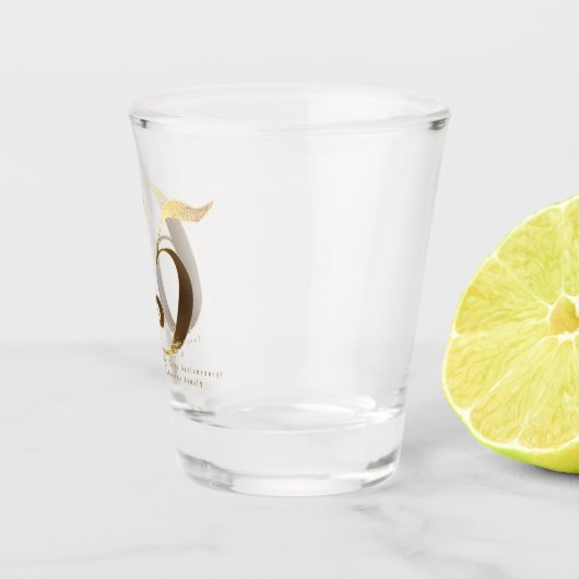 65誕生日ブルーサファ結婚イア記念日 ショットグラス (右)