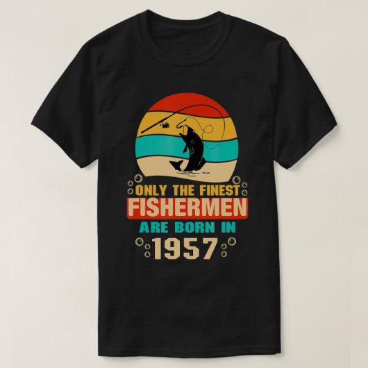 65誕生日プレゼント65歳の魚釣り・フィッシャー Tシャツ (デザイン正面)
