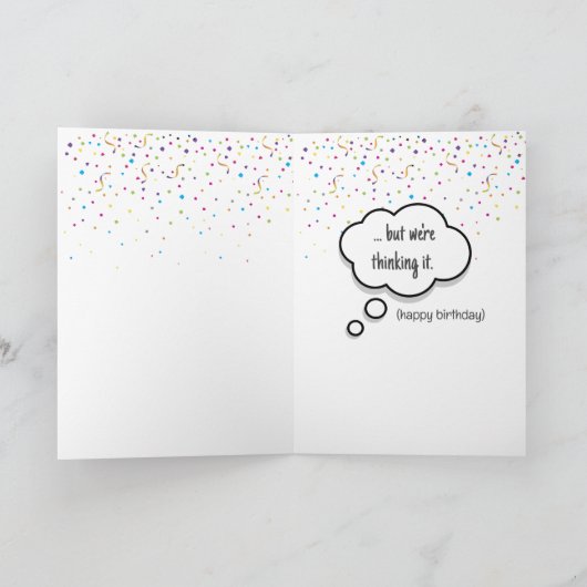 65誕生日ユーモアとアヒル カード (内部)