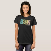 65誕生日レディースメンズ65年1957 1 Tシャツ (正面フル)