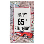 65誕生日レトロコルベット スモールペーパーバッグ (正面)
