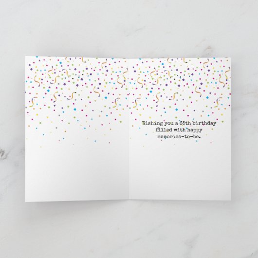 65誕生日レトロタイプライター カード (内部)