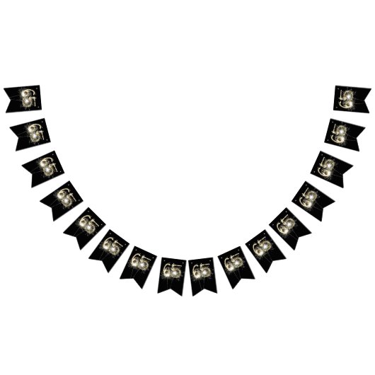 65誕生日又は記念日パーティー バンティングフラッグ (全)