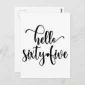 65誕生日女性こんにちは65かわいい65歳 ポストカード (正面/裏面)