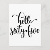 65誕生日女性こんにちは65かわいい65歳 ポストカード (正面)