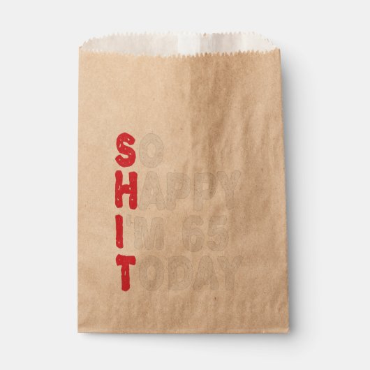 65誕生日嬉しい私は65今日のギフトおもしろい フェイバーバッグ (正面)