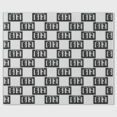 65誕生日用ブラックオドメータ ラッピングペーパー (フラット)