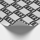 65誕生日用ブラックオドメータ ラッピングペーパー (角)