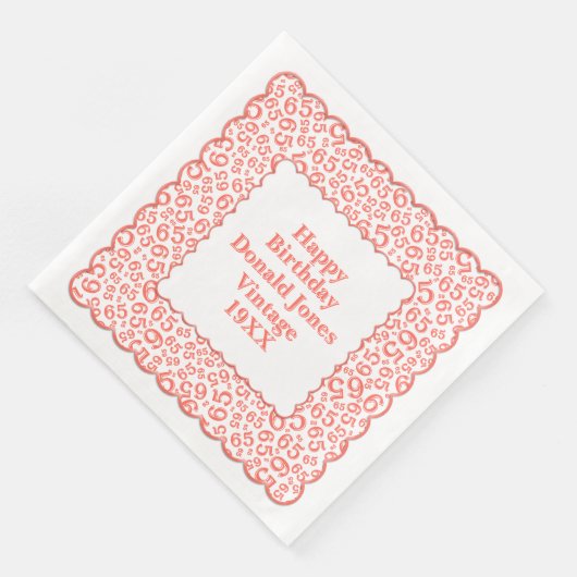 65誕生日番号模様ホタテ珊瑚/白 (コーナー)