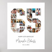 65誕生日番号65カスタムフォトコラージュ ポスター (正面)