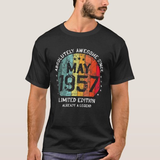 65誕生日1957素晴らし年5月以降 Tシャツ (正面)