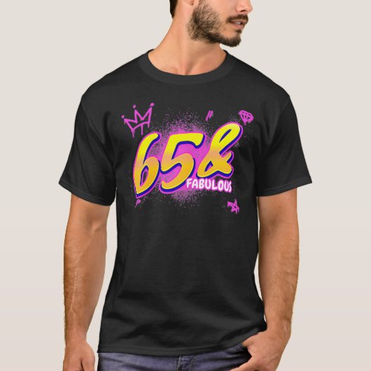 65誕生日65と素晴らしいパーティー65年 Tシャツ (正面)