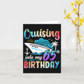 65誕生日65歳の誕生日にクルージング カード (黄色い花)