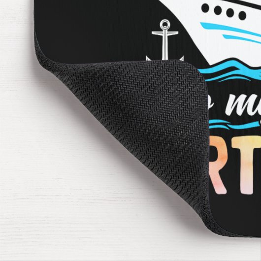 65誕生日65歳の誕生日にクルージング マウスパッド (コーナー)