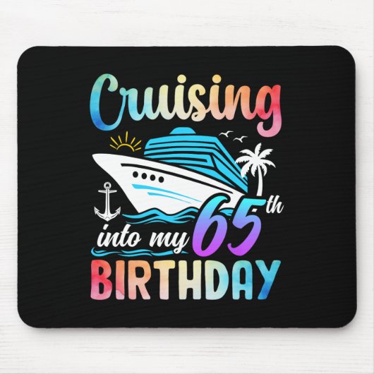65誕生日65歳の誕生日にクルージング マウスパッド (正面)