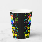 65誕生日:おもしろい音楽ノートPattern, Rainbow 65 紙コップ (右)