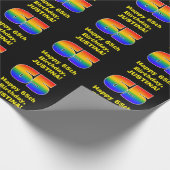 65誕生日:おもしろい、カラフルレインボーインスパイア# 65 ラッピングペーパー (角)