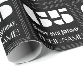 65誕生日:アールデコ刺激を受けたの検索「65」と名前 ラッピングペーパー (ロールコーナー)