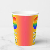 65誕生日: カラフル、おもしろいレインボーパターン# 65 紙コップ (右)